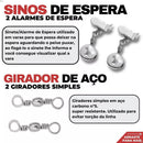 Kit De Pesca 4 Vara E 4 Molinete Com Linha Maleta Acessórios