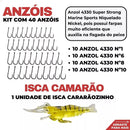 Kit De Pesca 4 Vara E 4 Molinete Com Linha Maleta Acessórios